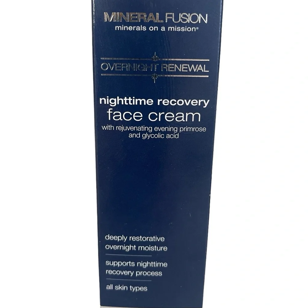 Mineral Fusion Overnight Renewal Nighttime Recovery Face Cream Vegan Sealed